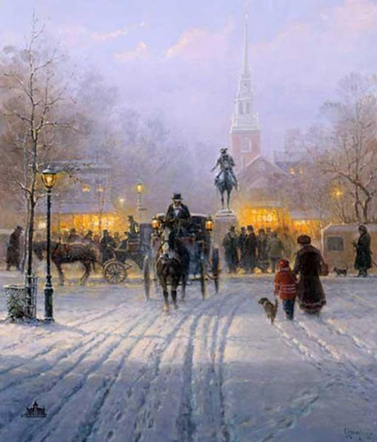 Winter Evening in Old Boston